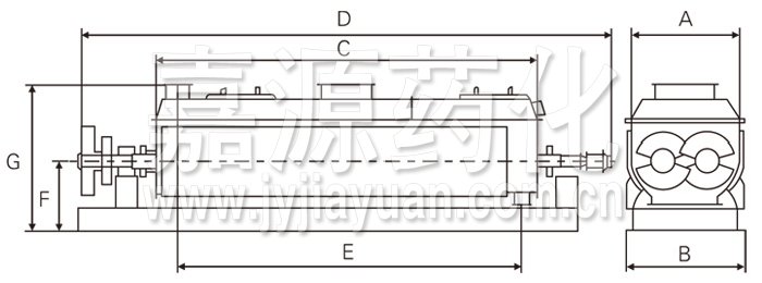空心槳葉干燥機結構示意圖 空心槳葉干燥機結構示意圖